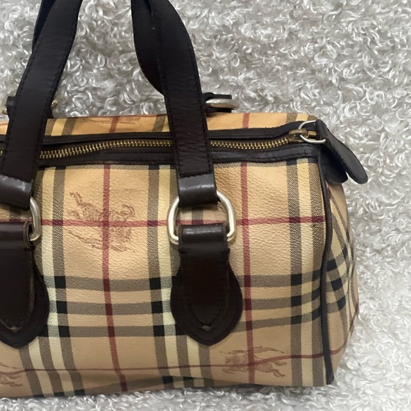 BURBERRY Nova Check Boston Bag PVC Leather Beige - Picture 3 of 16